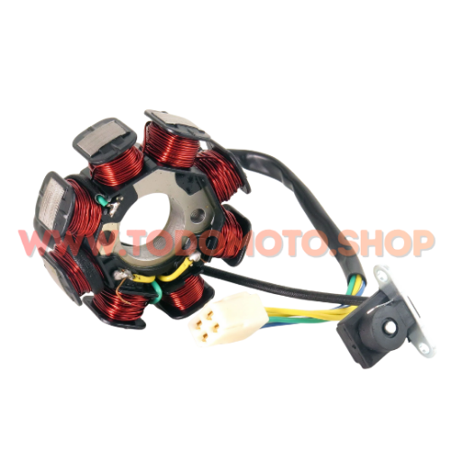 ESTATOR 8 CAMPOS - SIN SALIDA CDI - MOTOS 110 A 125CC