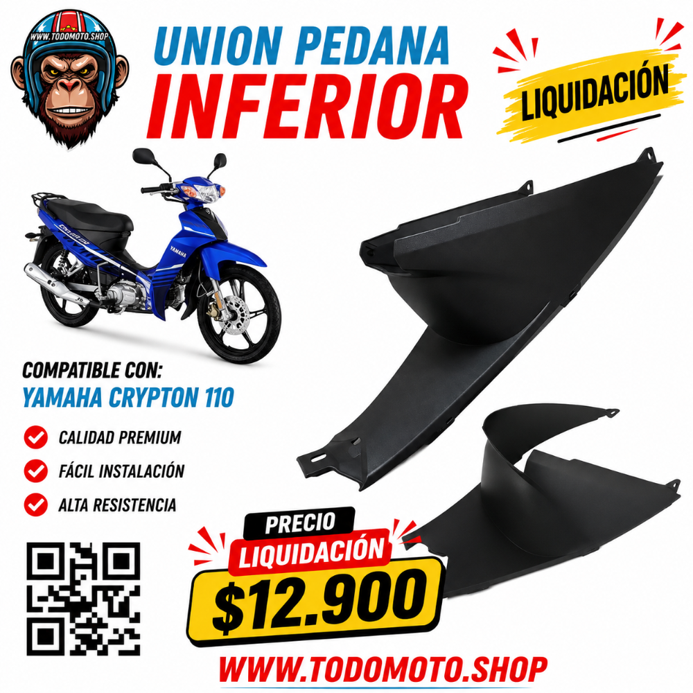 UNION BAJO ASIENTO - YAMAHA NEW CRYPTON 110  - PEDANA - OFERTA