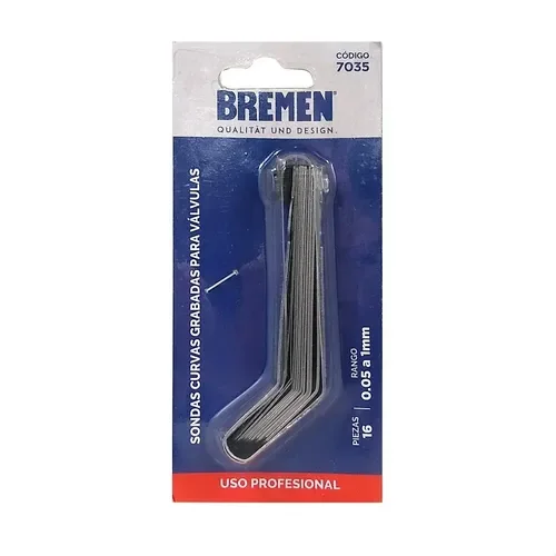 SONDAS CURVAS BREMEN x 16 Pzs. 0.05 a 1.00 (MM) GRABADAS