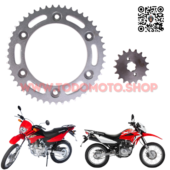 CORONA Y PIÑON - HONDA XR 150/ XR 125 L (TRANSMISION)