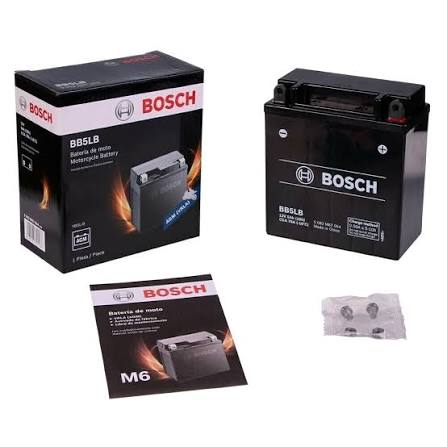 BATERIA BOSCH BB5LB - 110CC/BAJAJ 135/ YAMAHA YBR125/FZ16/CRYPTON 105/ SMASH/ BIZ/ WAVE/ ZB