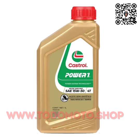 ACEITE 4T - CASTROL POWER 1 - 15W50 SEMI-SINTETICO