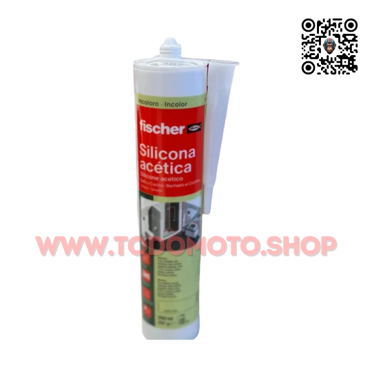 PEGAMENTO - SILICONA ACETICA NEGRA - 260ml - FISCHER