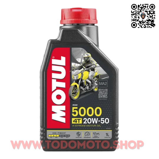 ACEITE 4T - MOTUL 5000 - 20w50 SEMISINTETICO - 3374650303123 - 009002020014