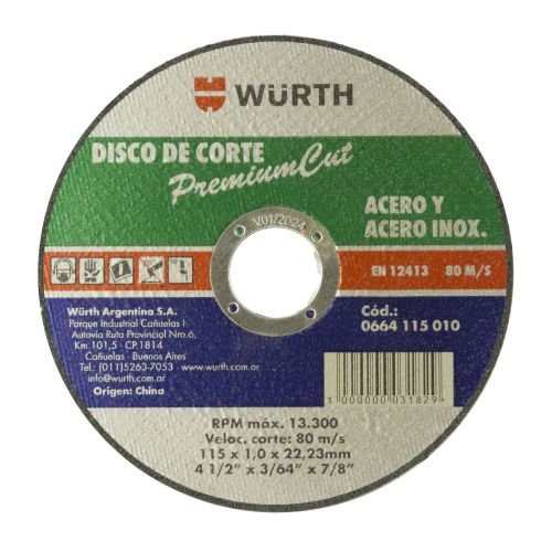 DISCO DE CORTE 115x1mm - BULON