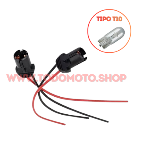 PORTA LAMPARA TIPO T10 PLASTICO - UNIVERSAL (POR UNIDAD)