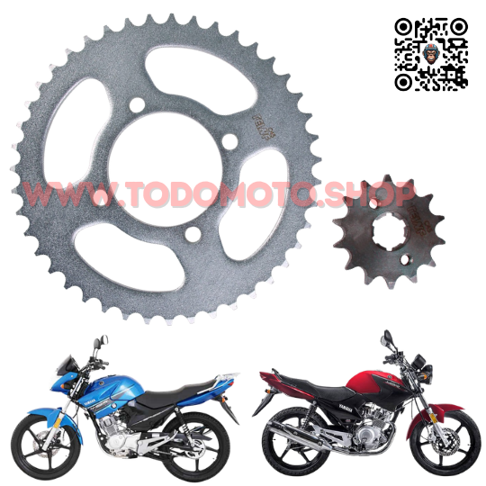 CORONA Y PIÑON 43/14T - YAMAHA YBR 125 (TRANSMISION)
