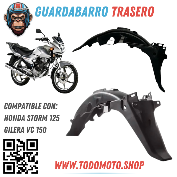 GUARDABARRO TRASERO - HONDA STORM 125/ VC 150