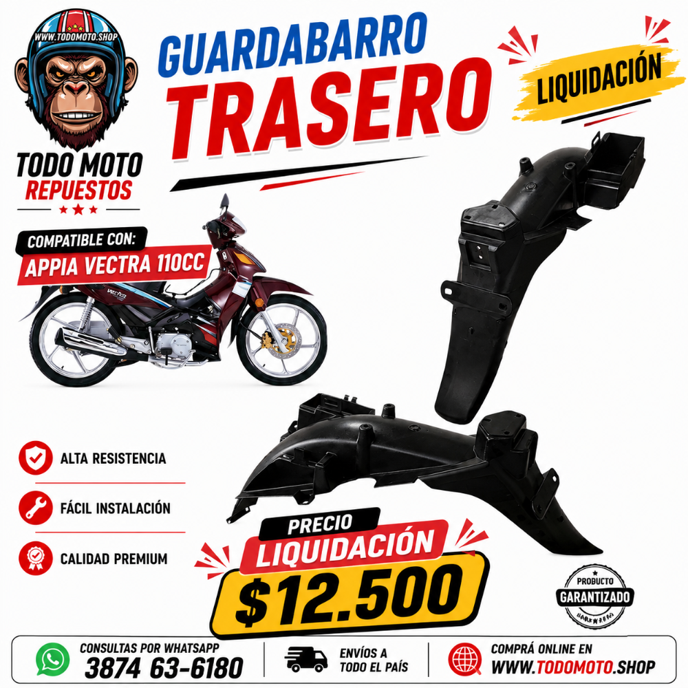 GUARDABARRO TRASERO - APPIA VECTRA