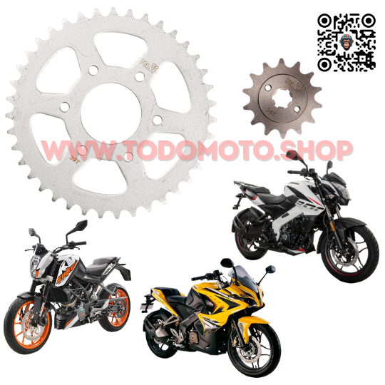 CORONA Y PIÑON - BAJAJ NS 200 - RS 200/ KTM DUKE 200 - 250 (TRANSMISION)