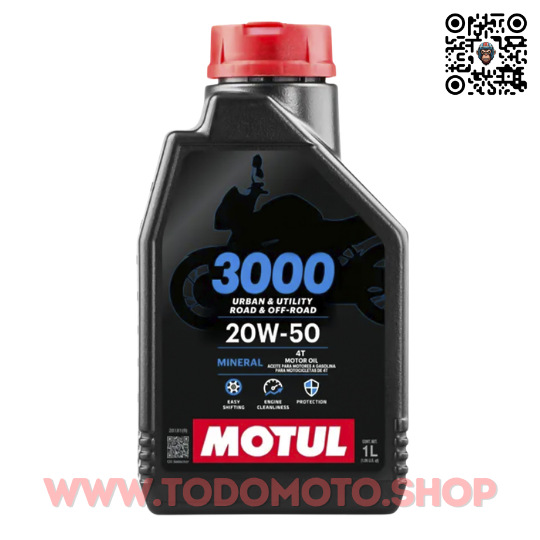 ACEITE 4T - MOTUL 3000 - 20w50 MINERAL - 3374650263717
