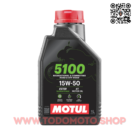 ACEITE 4T - MOTUL 5100 - 15w50 SEMISINTETICO - 3374650247205