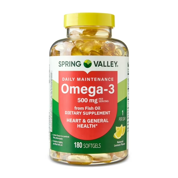 Spring Valley Daily Maintenance Omega-3  500 mg / 180 cápsulas
