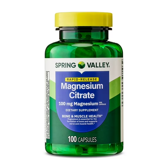 Spring Valley Citrato de Magnesio 100 mg, 100 Capsulas