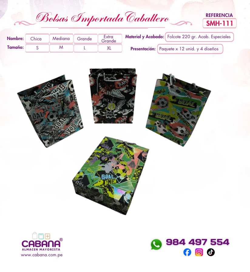 SMH111 Bolsa Importada Caballero