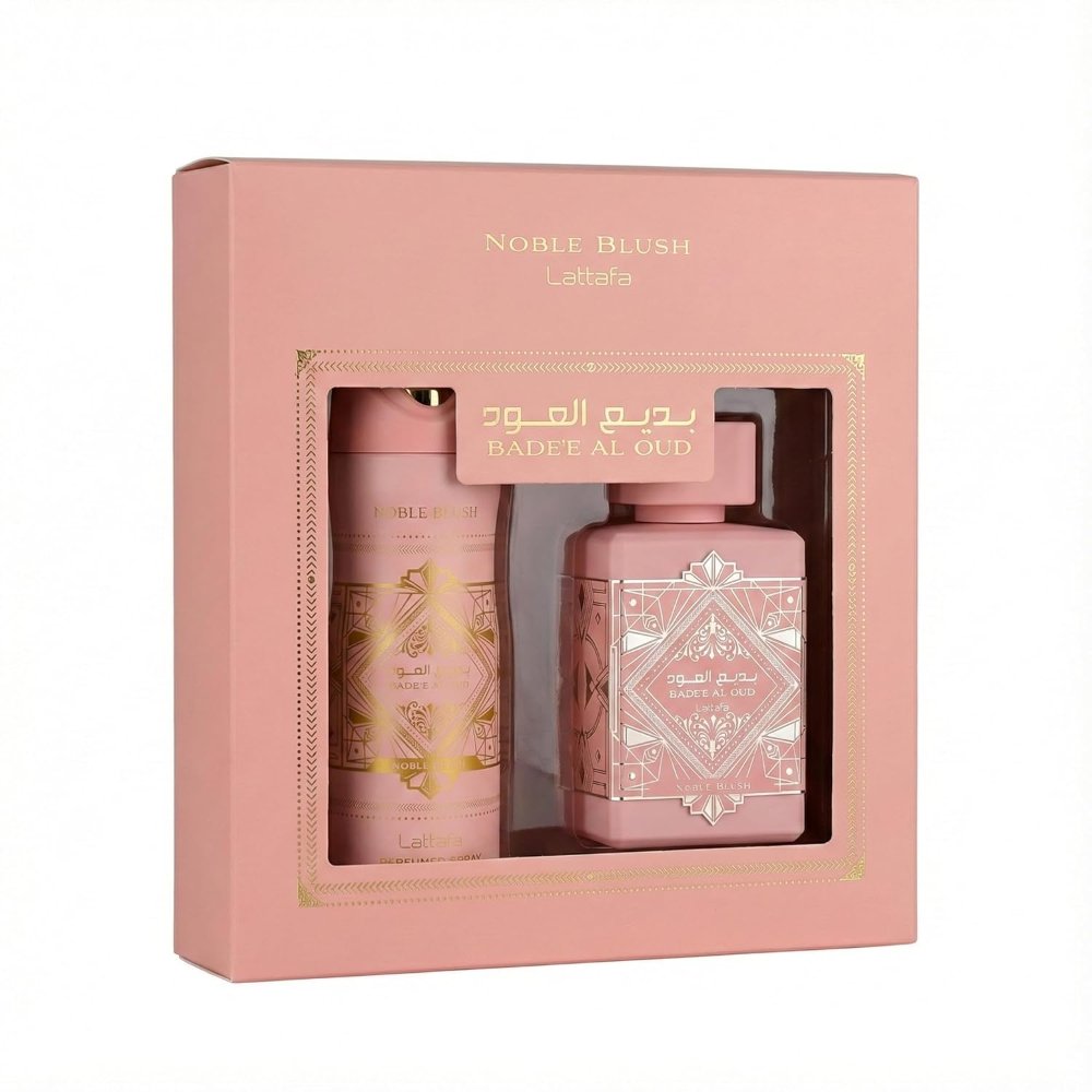 Lattafa Bade'e Al Oud Noble - Eau De Parfum 100ml + Perfumed Spray 200ml - Gift Set