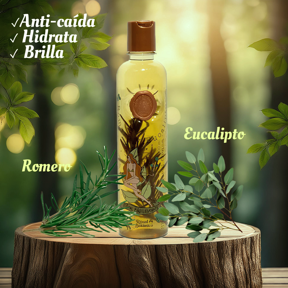 SHAMPOO CONTROL GRASA CON ROMERO Y EUCALIPTO (RITUAL BOTANICO) x 400ML