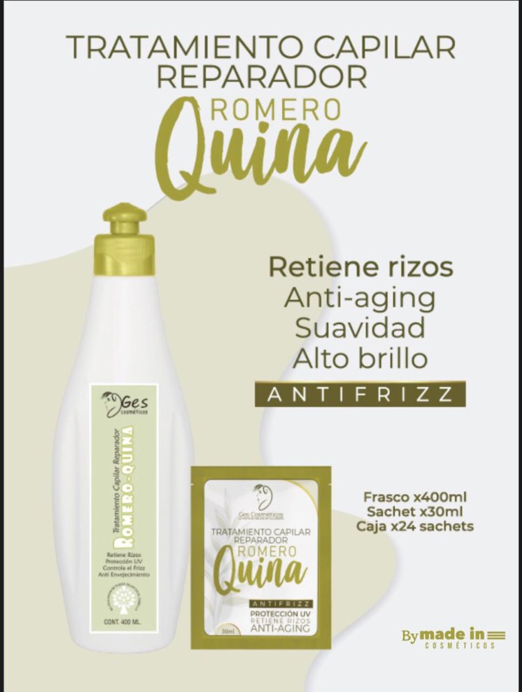 TRATAMIENTO CAPILAR REPARADOR ROMERO QUINA GES X 400ML