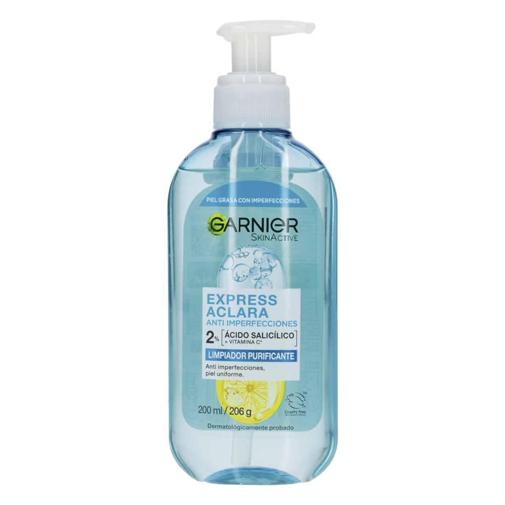GEL GARNIER EXPRESS ACLARA LIMPIADOR PURIFICANTE X200ml