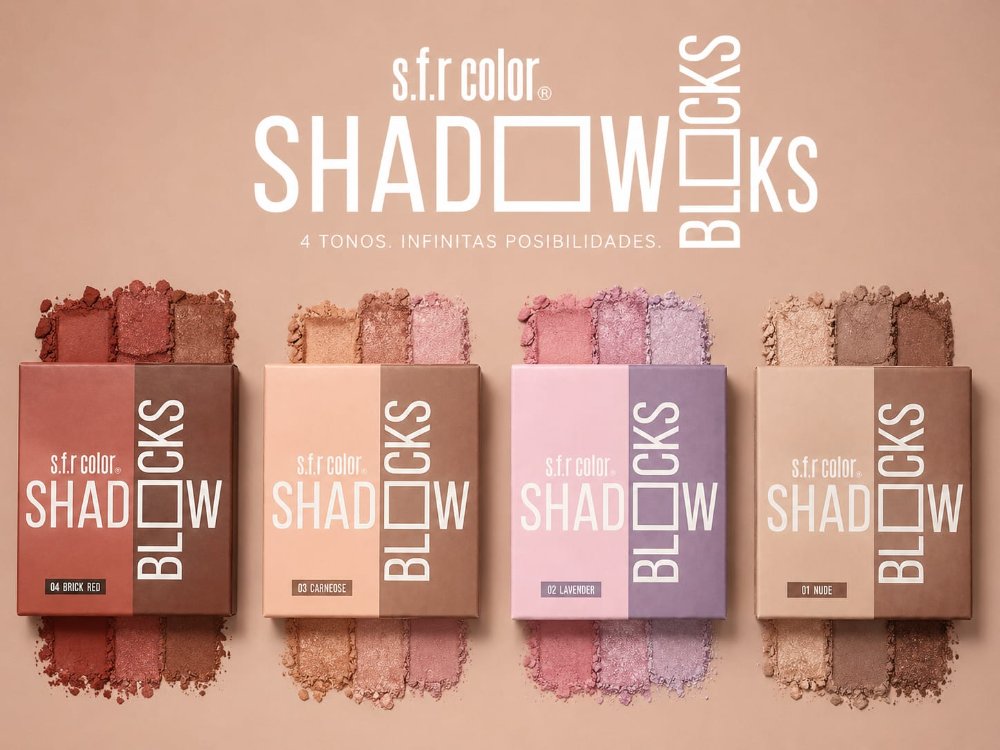 PALETA DE SOMBRAS SHADOW BLOCKS S.F.R COLOR (CUATRO VERSIONES)