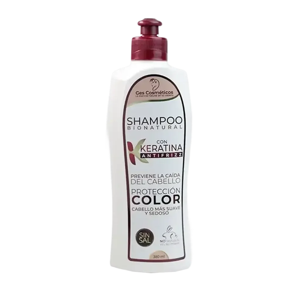 SHAMPOO CON KERATINA ANTIFRIZZ PROTECCION COLOR GES X 380ML