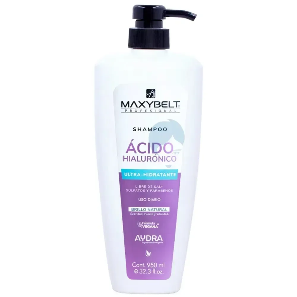 SHAMPOO ÁCIDO HIALURÓNICO ULTRA-HIDRATANTE MAXYBELT X 950 ML