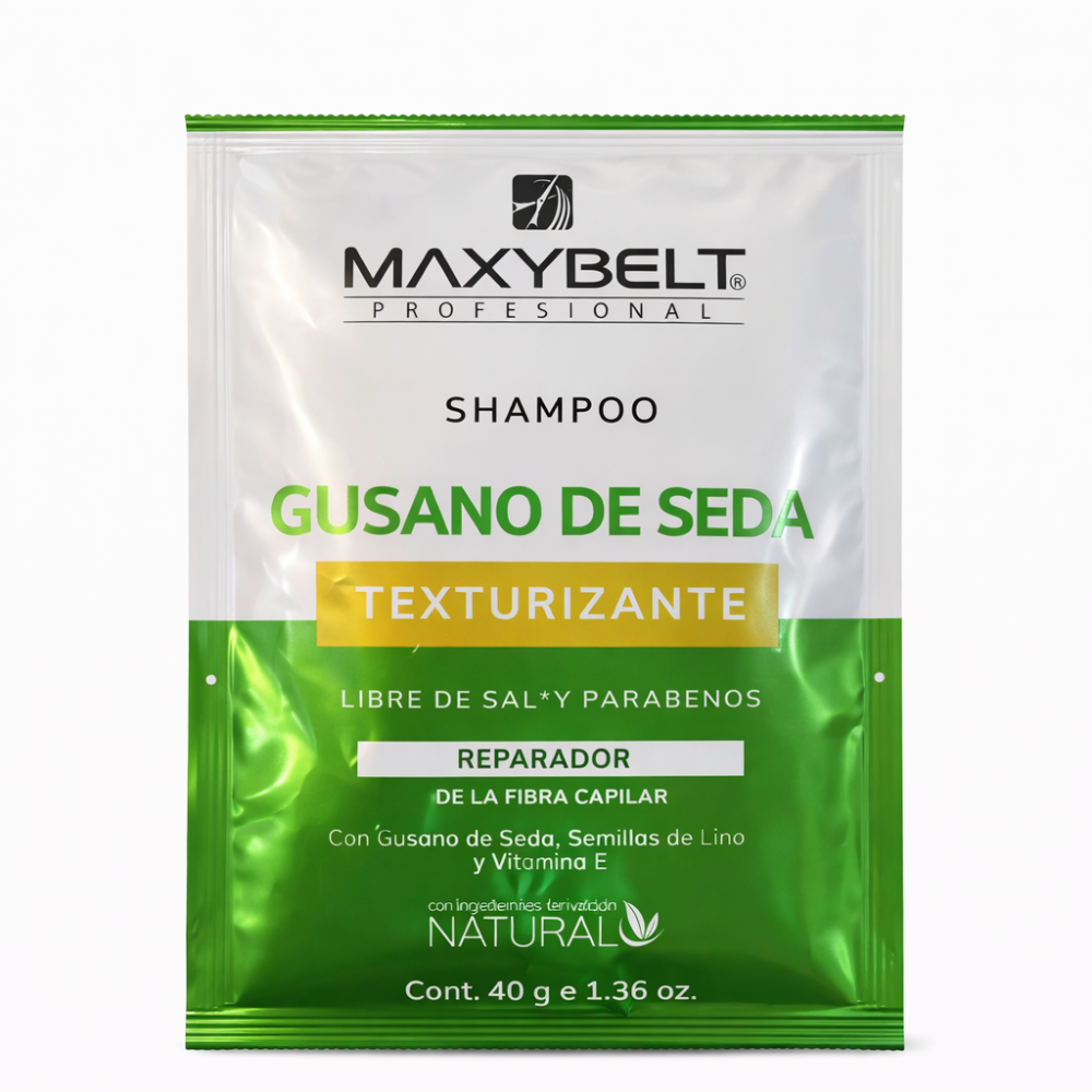 SHAMPOO GUSANO DE SEDA TEXTURIZANTE MAXYBELT X 40 G