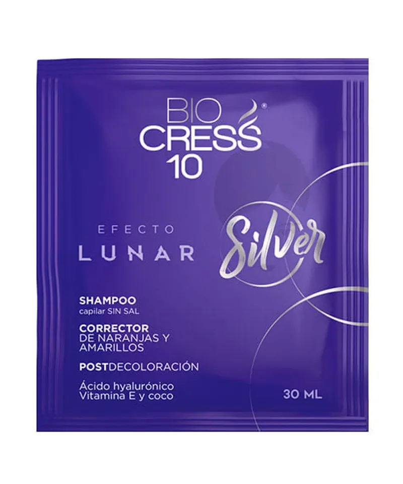 BIOCRESS 10 SHAMPOO EFECTO LUNAR SILVER 30ML