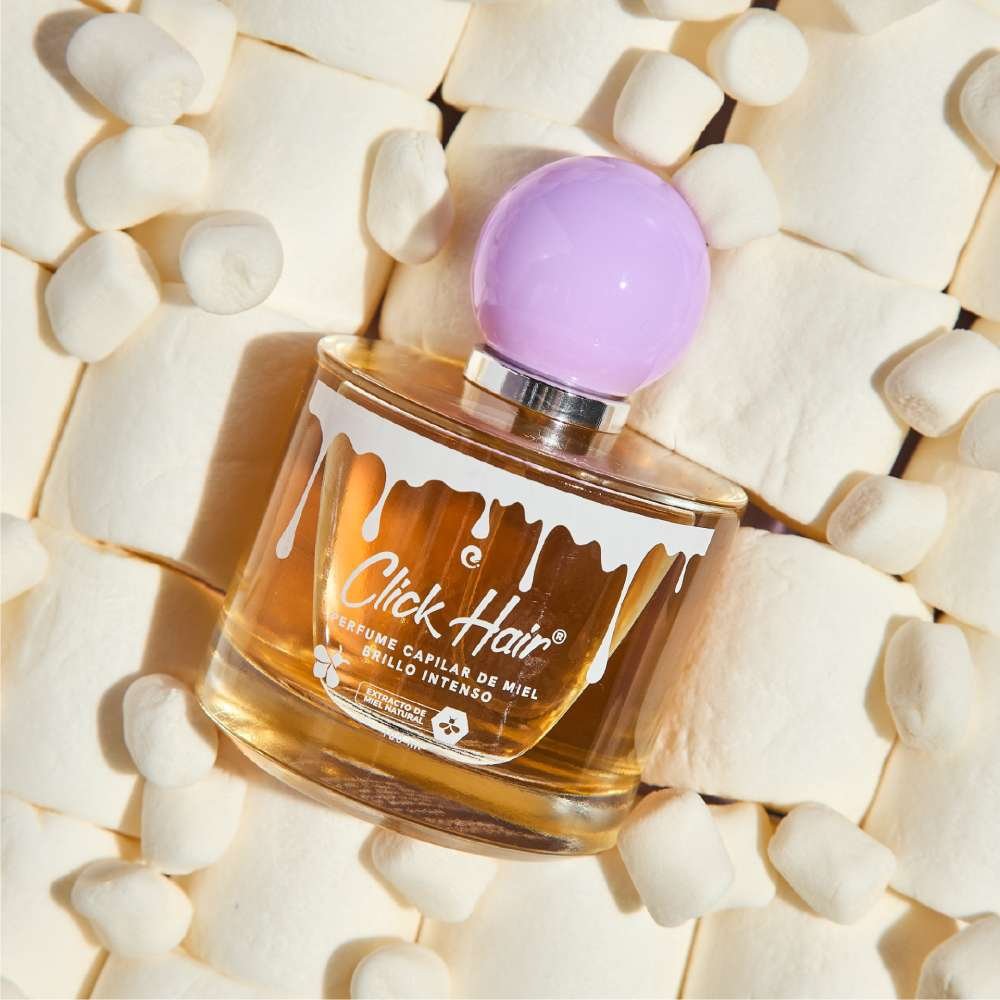 PERFUME CAPILAR DE MIEL Y MASMELO CLICK HAIR BRILLO INTENSO (100ML)