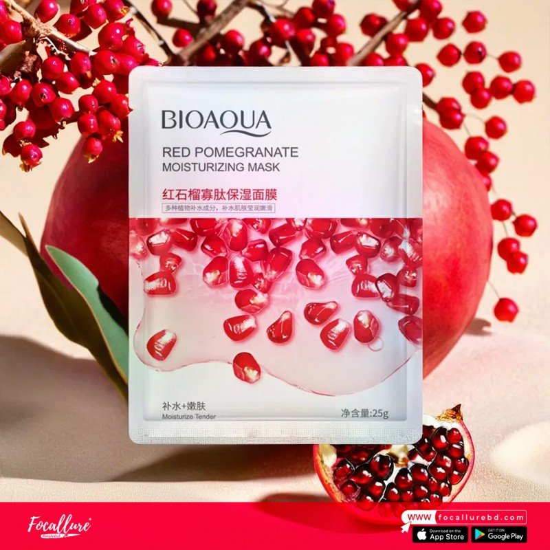 MASCARILLA FACIAL RED POMEGRANATE MOISTURIZING MASK BIOAQUA 25 G