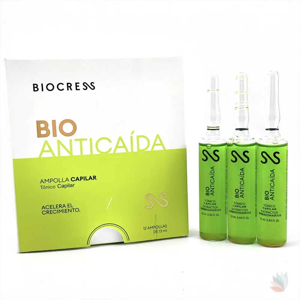 BIOCRESS 10 BIO ANTICAÍDA AMPOLLA CAPILAR CAJA 12 UNDS X 13 ML C/U