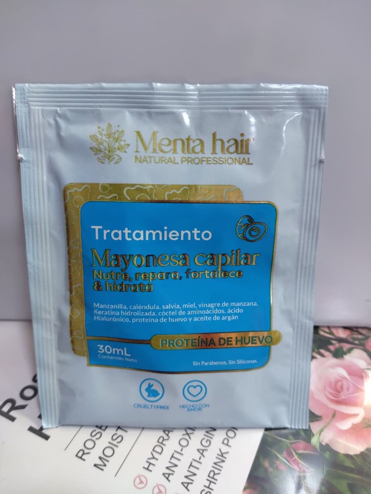 MENTA HAIR TRATAMIENTO MAYONESA CAPILAR PROTEÍNA DE HUEVO 30 ML