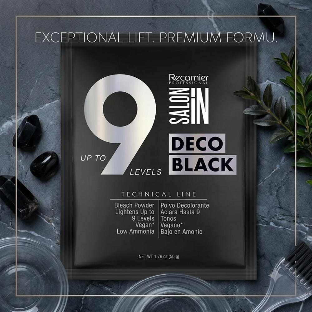 RECAMIER POLVO DECOLORANTE SALON IN DECO BLACK 9 (50G)