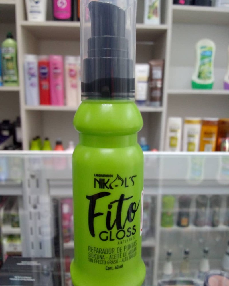 LABORATORIOS NIKOL'S FITO GLOSS REPARADOR DE PUNTAS ANTI-FRIZZ SILICONA Y ACEITE DE ARGÁN 60 ML