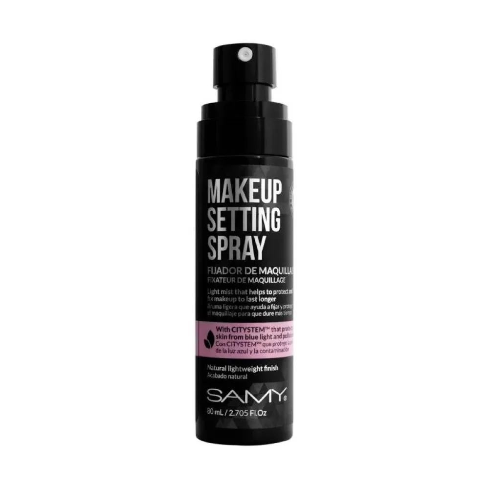 FIJADOR DE MAQUILLAJE SAMY MAKEUP SETTING SPRAY ACABADO NATURAL (80 ML)