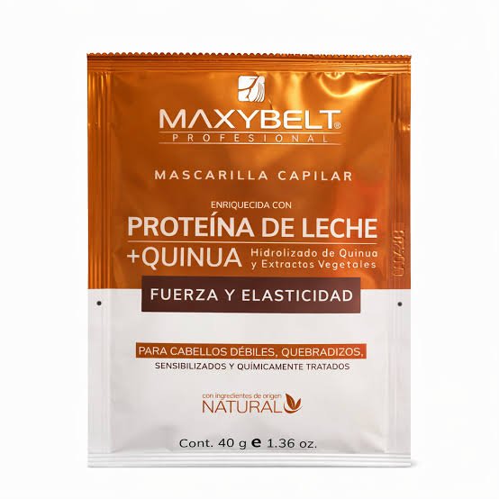 MASCARILLA CAPILAR PROTEÍNA DE LECHE + QUINUA MAXYBELT X 40 G