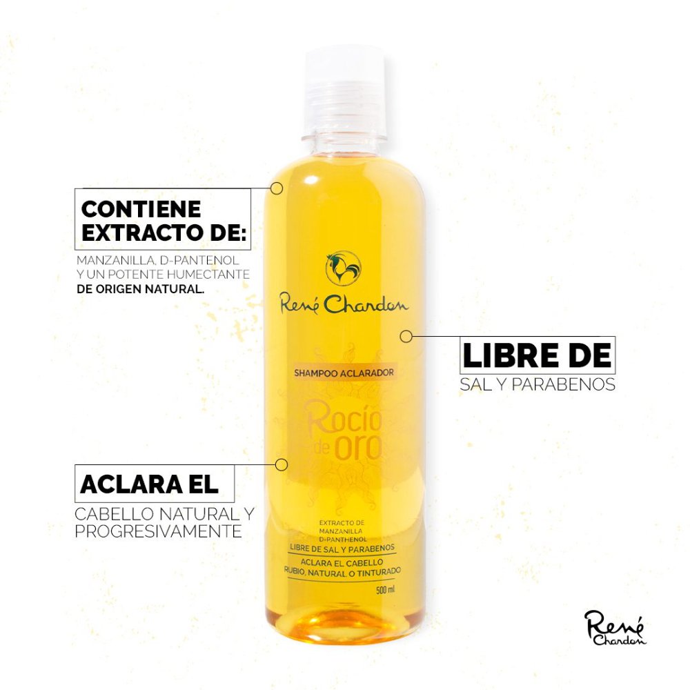 SHAMPOO ACLARADOR ROCIO DE ORO X 500ML