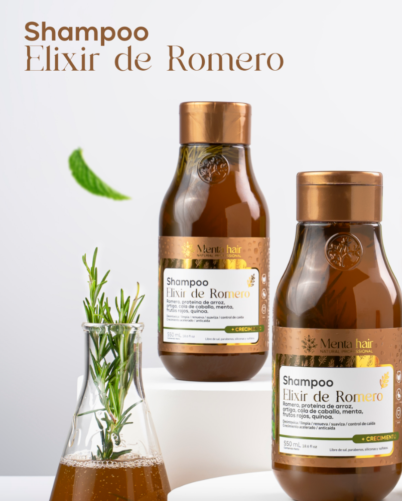 MENTA HAIR SHAMPOO ELIXIR DE ROMERO  X 550ML
