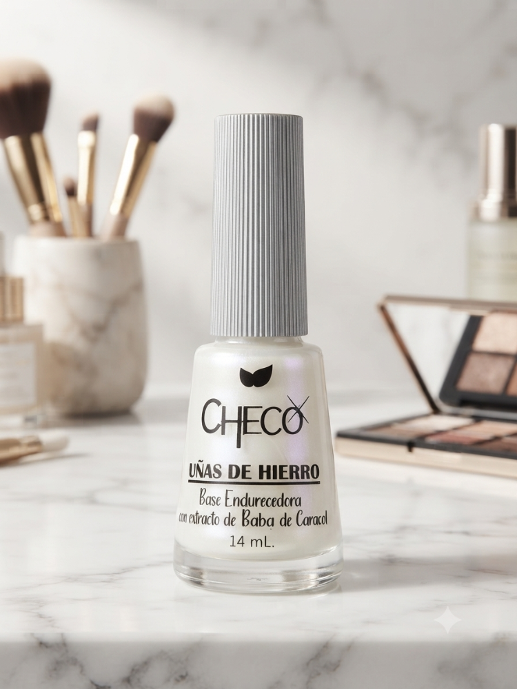 BASE ENDURECEDORA UÑAS DE HIERRO CON EXTRACTO DE BABA DE CARACOL CHECO 14 ML