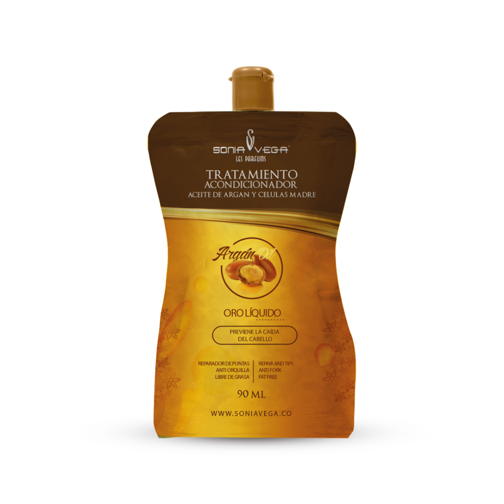 SONIA VEGA TRATAMIENTO ACONDICIONADOR ACEITE DE ARGÁN Y CÉLULAS MADRE 90 ML