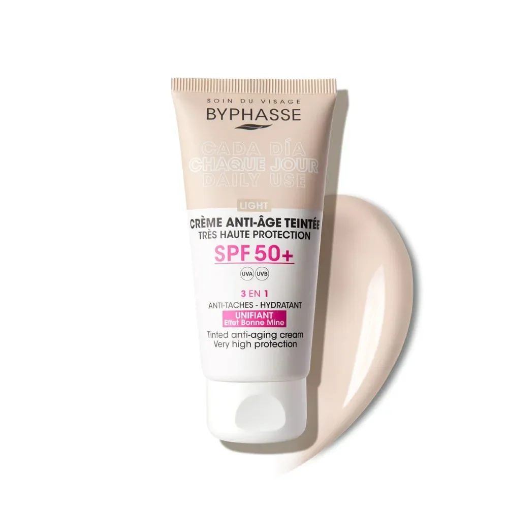 CREMA ANTI-EDAD TEINTÉE LIGHT BYPHASSE SPF 50+ 50 ML