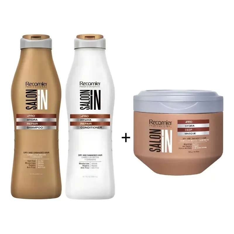 RECAMIER KIT SHAMPOO ACONDICIONADOR +TRATAMIENTO HIDRA REPARAIR X 300ML