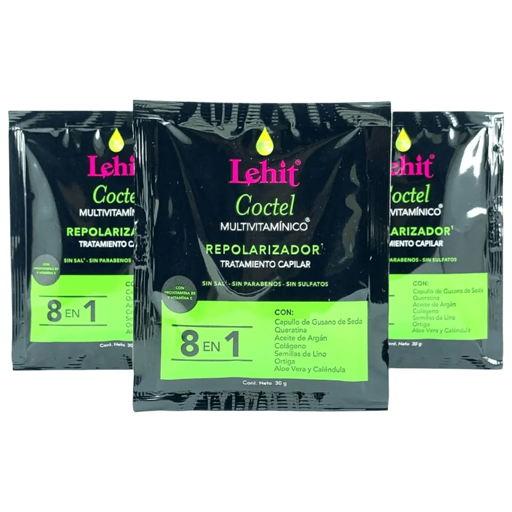 LEHIT COCTEL MULTIVITAMÍNICO REPOLARIZADOR TRATAMIENTO CAPILAR 8 EN 1 30 G