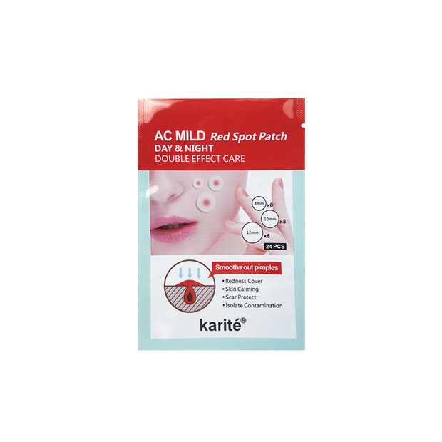 PARCHES PARA ACNE KARITÉ AC MILD RED SPOT PATCH (24 PCS)