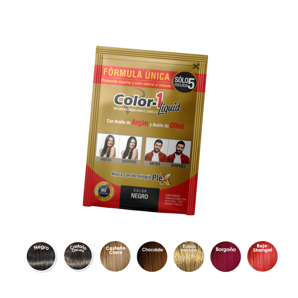 COLOR-1 LIQUID TINTURA EN CREMA PARA EL CABELLO