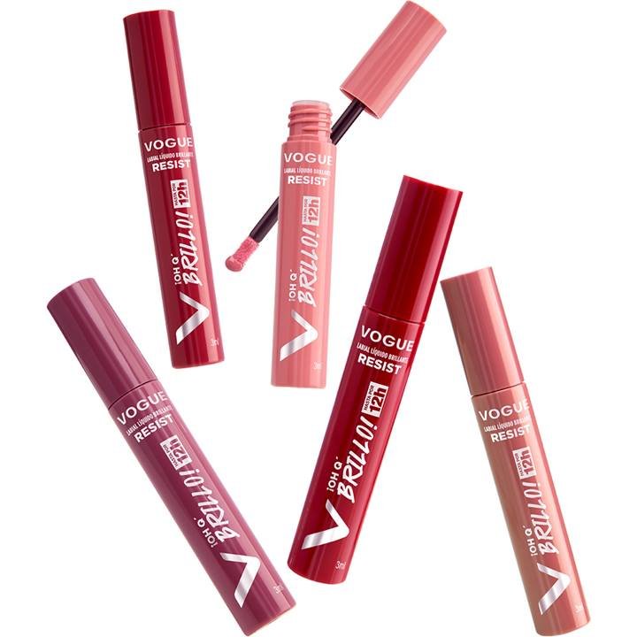 LABIAL LÍQUIDO BRILLANTE VOGUE RESIST ¡OH Q' BRILLO! (3ML)