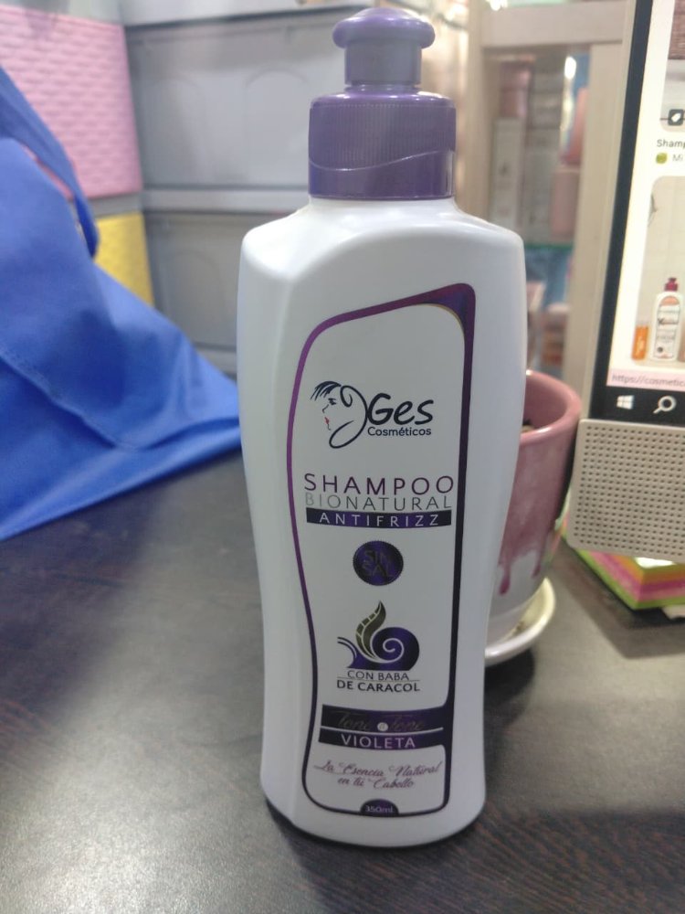 SHAMPOO BIONATURAL ANTIFRIZZ TONO A TONO VIOLETA GES COSMÉTICOS (350 ML)