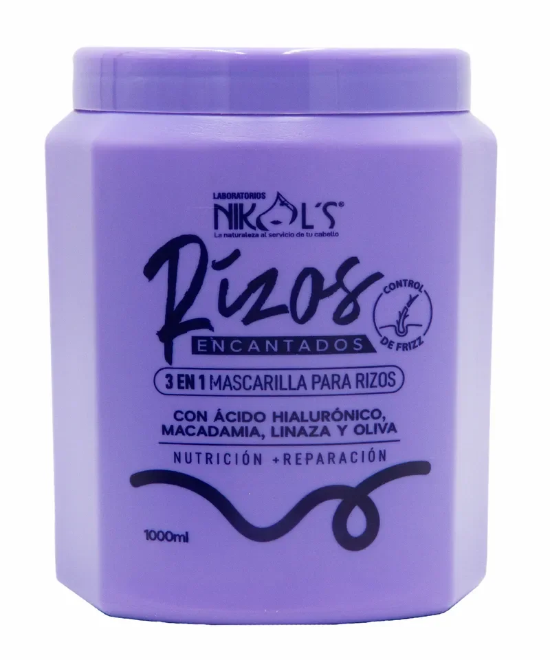 MASCARILLA PARA RIZOS 3 EN 1 NIKOL'S RIZOS ENCANTADOS (1000 ML)