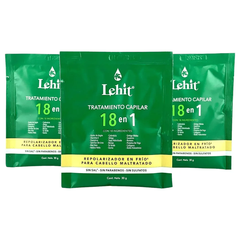 LEHIT TRATAMIENTO CAPILAR 18 EN 1 REPOLARIZADOR EN FRÍO PARA CABELLO MALTRATADO 30 G