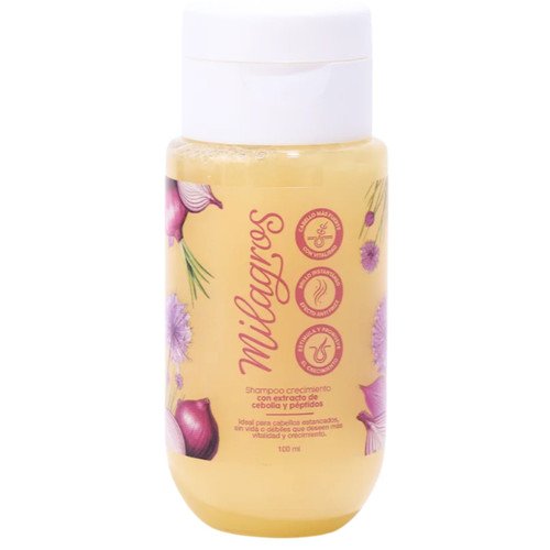 SHAMPOO CRECIMIENTO CON EXTRACTO DE CEBOLLA Y PÉPTIDOS MILAGROS 100 ML